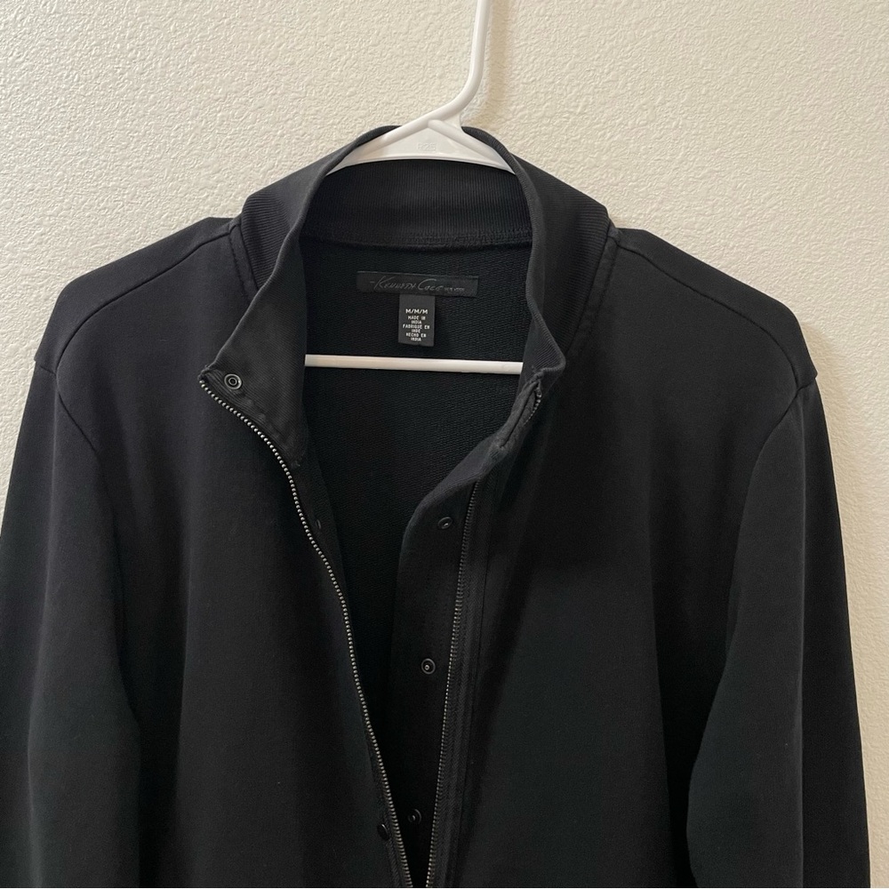 Kenneth Cole bomber jacket lightweight black men’s medium - Picture 3 of 5